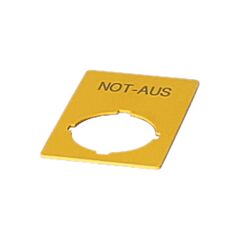NOT-AUS SCHILD 54X33 GELB M22-XZK-D99