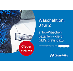 Poster Pump-Topper "Waschaktion 3 für 2"