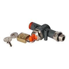 Kugelhahn Drei-Wege Ø 8-1/4" Abschliessb