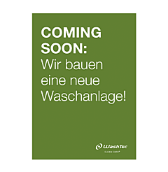 Poster "Neue Waschanlage" A1 grün