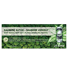 Banner "AUWA Green Car Care" 4x1,5 Meter
