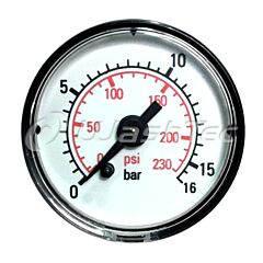 MANOMETER 0-16 BAR G 1/8" D=40