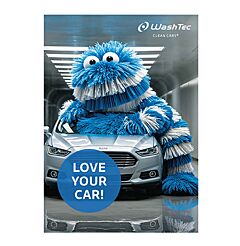 Poster Love Your Car  blau-weiß A0