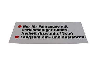 HINWEISSCHILD BODENFREIHEIT