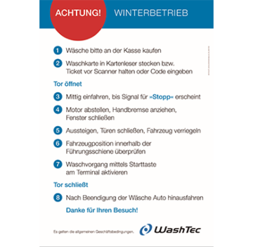 Schild Einfahrt Winter Karte/Scan/Code