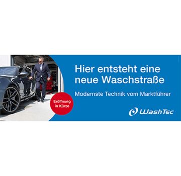 Banner Baustelle Neue Waschstraße 4x1,5m