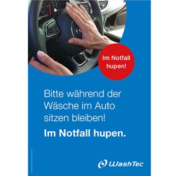 Poster Drive-In - Warnhinweis DIN A1