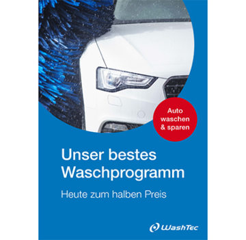Poster Autowäsche zum halben Preis