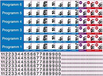 Aufkleber-Set für Preis- & Programmtafel