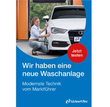 Poster "Neue Waschanlage" DIN A3