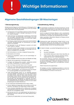 Schild AGB DIN A3 für SB-Anlagen