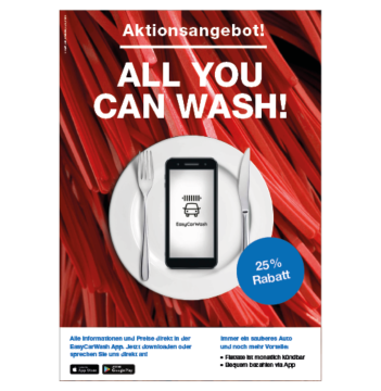 Poster EasyCarWash A1 25% Rabatt
