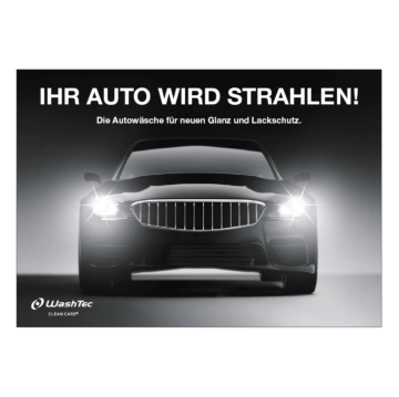 Poster Ihr Auto wird strahlen A4 quer