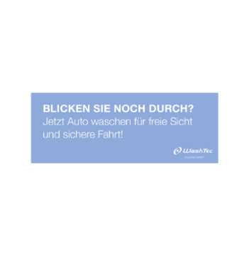 Banner "Durchblick" 4x1,5 m blau