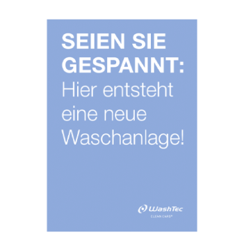 Poster Neue Waschanlage A0 blau