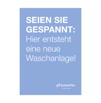 Poster Neue Waschanlage A1 blau