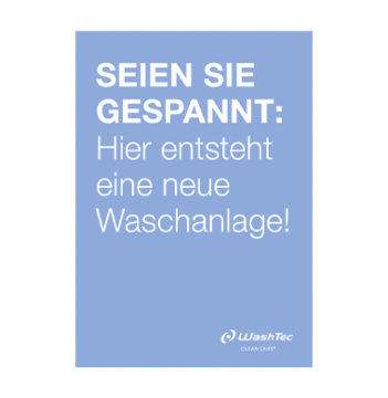 Poster Neue Waschanlage A2 blau