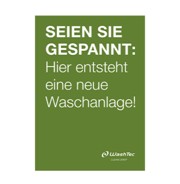 Poster Neue Waschanlage A0 grün