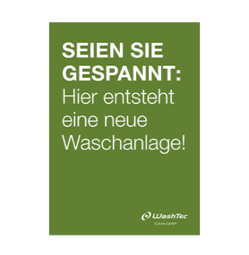 Poster Neue Waschanlage A2 grün