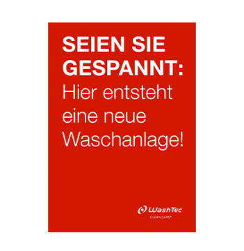 Poster Neue Waschanlage A0 rot