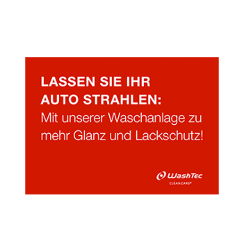 Pumptopper Strahlen A4 quer rot