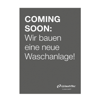 Poster Neue Waschanlage A2 grau