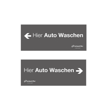 Einfahrtsschild Hier Auto Waschen grau