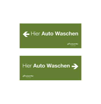 Einfahrtsschild Hier Auto Waschen,grün
