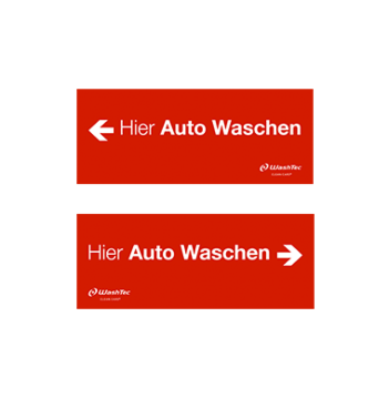 Einfahrtsschild Hier Auto Waschen rot