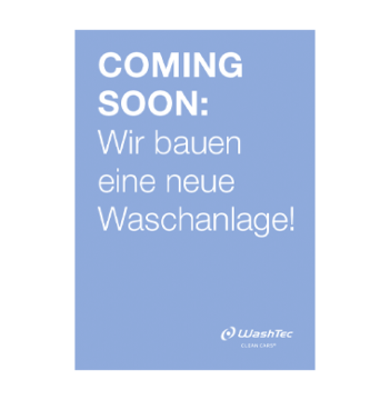 Poster Neue Waschanlage A0 blau