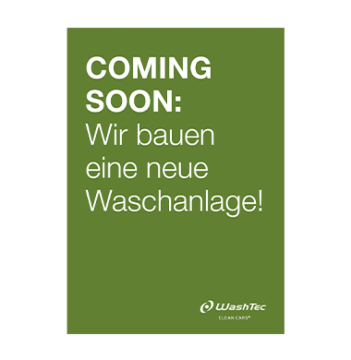 Poster Neue Waschanlage A2 grün