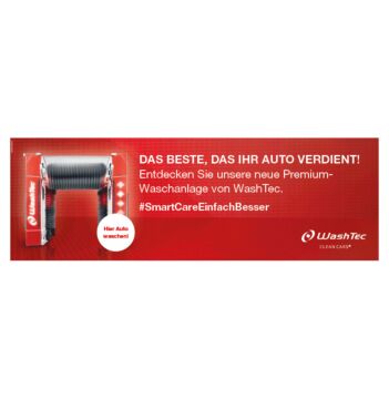 Banner SmartCare - Das Beste 3x1m Rot