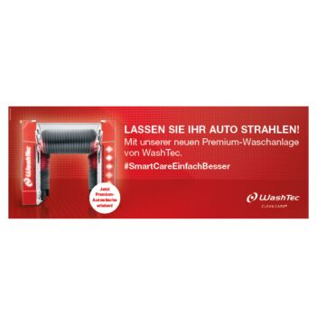 Banner SmartCare - Strahlen 4x1,5m Rot