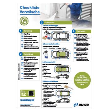 Checkliste Vorwäsche DIN A2