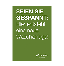 Poster "Neue Waschanlage" A0 grün