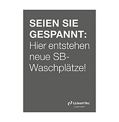 Poster "Neue SB-Plätze" A2 grau