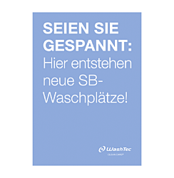Poster "Neue SB-Plätze" A0 blau