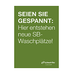 Poster "Neue SB-Plätze" A0 grün