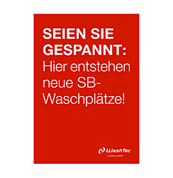 Poster "Neue SB-Plätze" A0 rot